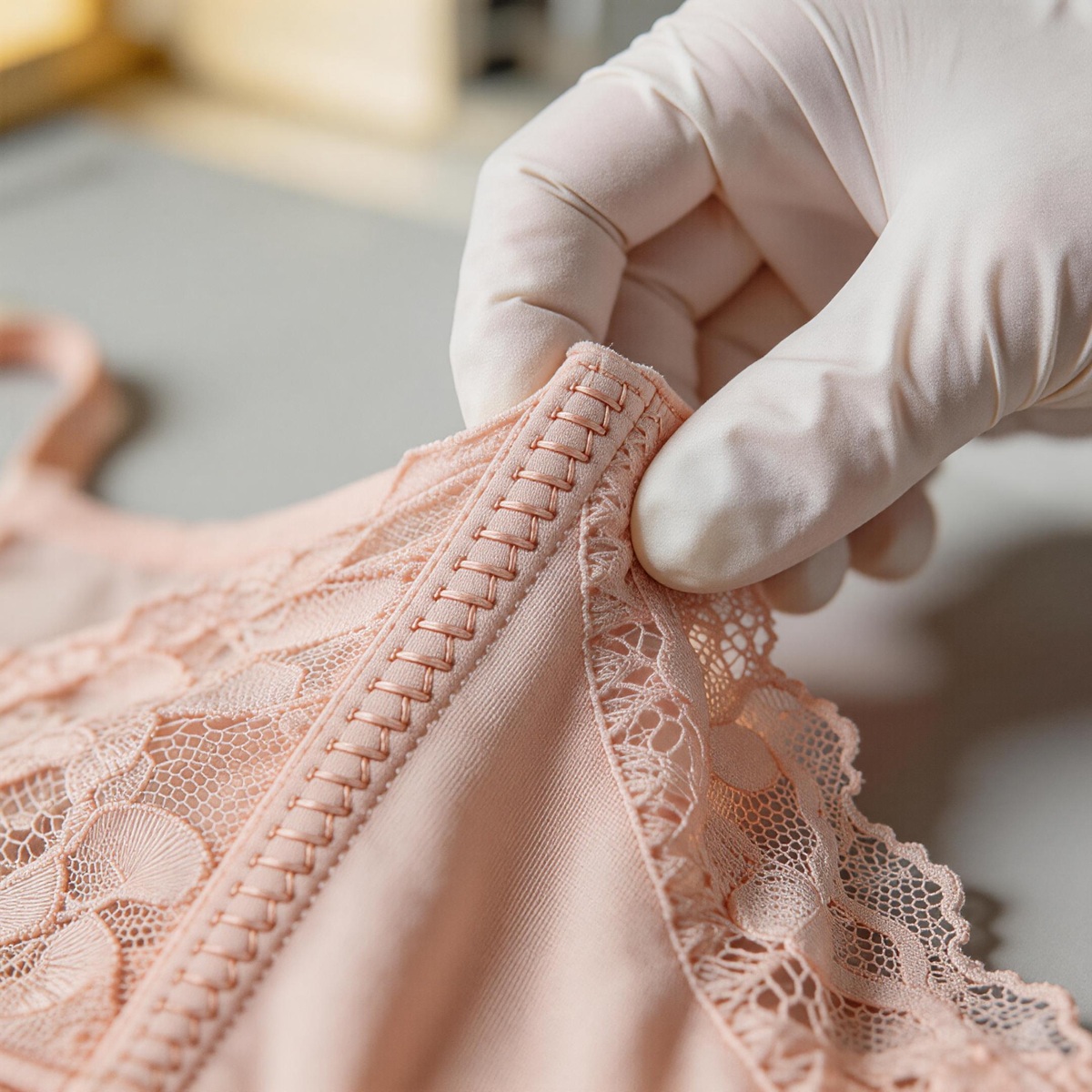lingerie stitching quality inspection close detail
